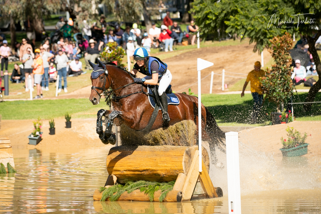 Olivia Shore on cross country in the CCI eventing at Adelaide Equestrian Festival 2024 | An Eventful Life