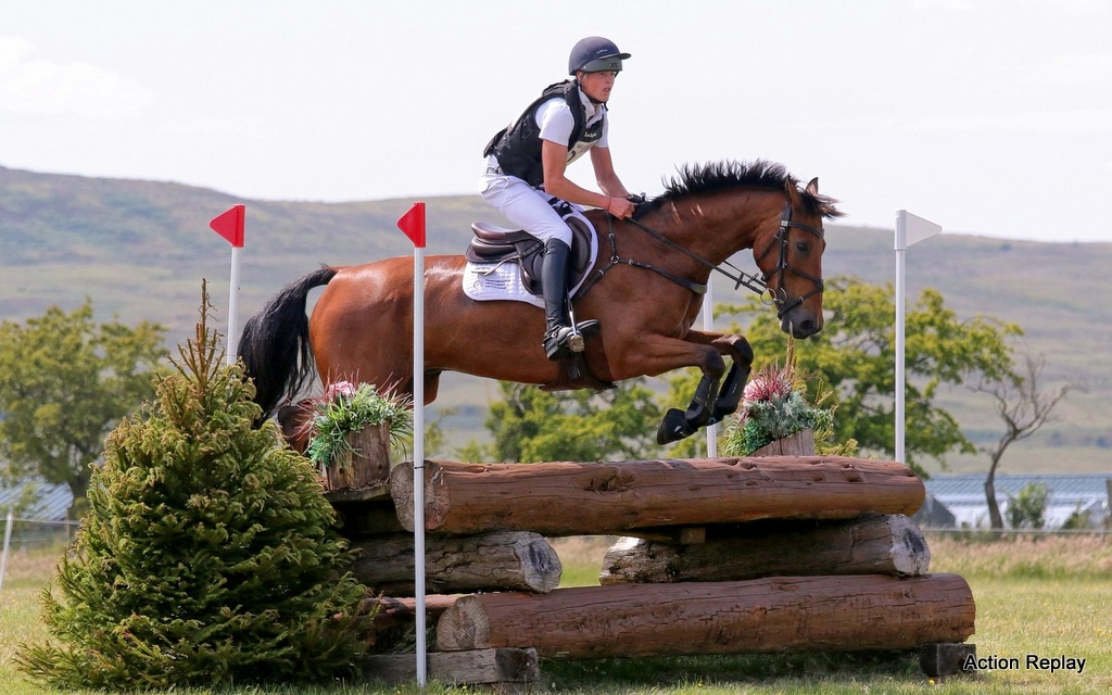 Jago Jackson rides Cooley Top Boy on cross country of the CCI2*-S eventing at Alnwick Ford International Horse Trials June 2025 | An Eventful Lifee