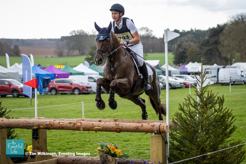 Owen Wong rides Loxleys Last Stand on cross country to win the Open Novice eventing at Thoresby Park Eventing Spring Carnival 2025 | An Eventful Life