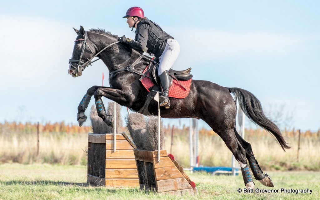 Amber Woodland rides Taya Lee Aladdin on cross country of the EvA80 at Quirindi CCN Eventing April 2025 | An Eventful Life