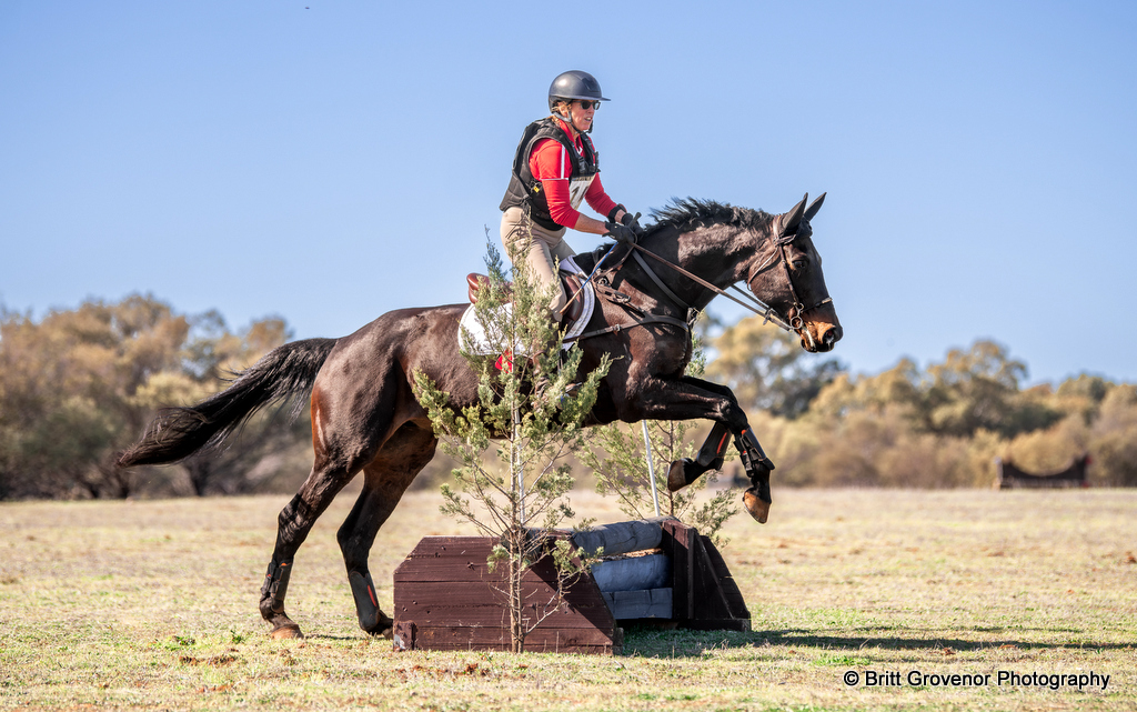 Sandy Lucas rides Point Farm Heidi on cross country for the EvA65 eventing class at REA Wagga Horse Trials at Narrandera 2025 | An Eventful Life