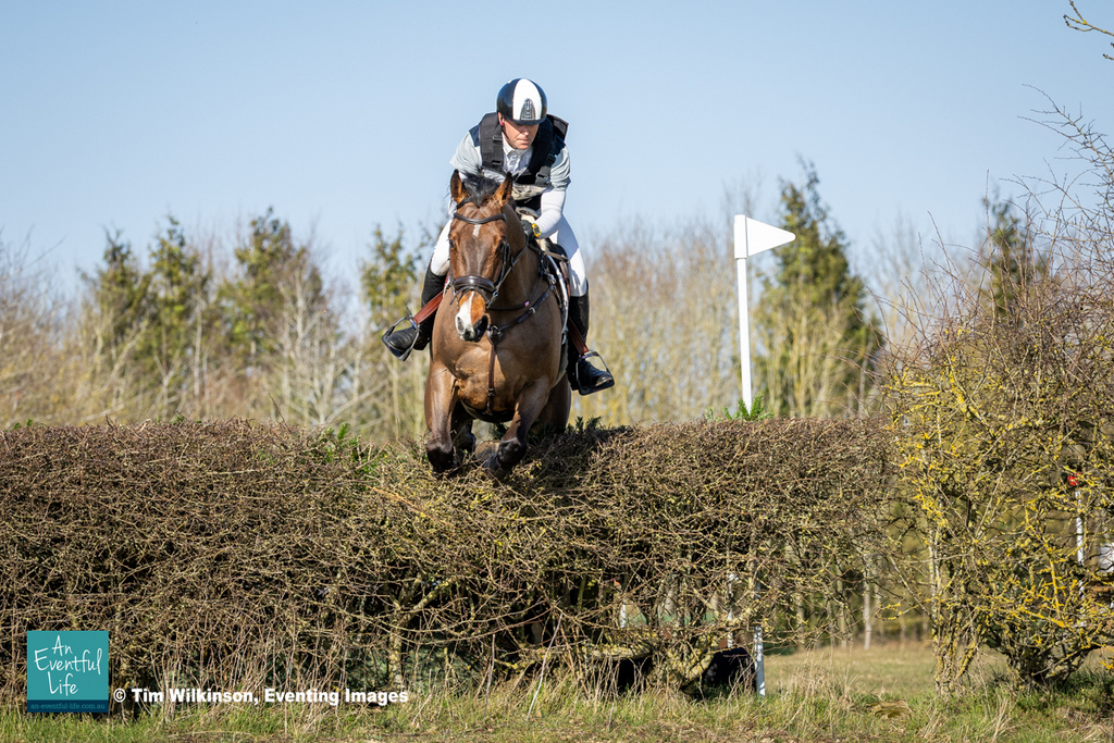 Kevin McNab rides Wilfred Lancer on cross country to win the Open Novice eventing at Oasby (1) Horse Trials 6th March 2025 | An Eventful Life