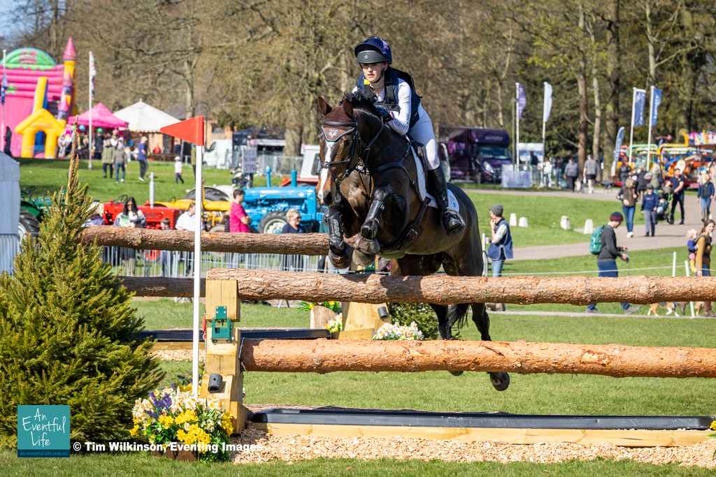 Anna Price rides Blakeney Surprise on cross country of the Open Intermediate U21 eventing at the Eventing Spring Carnival at Thoresby Park 2025 | An Eventful Life