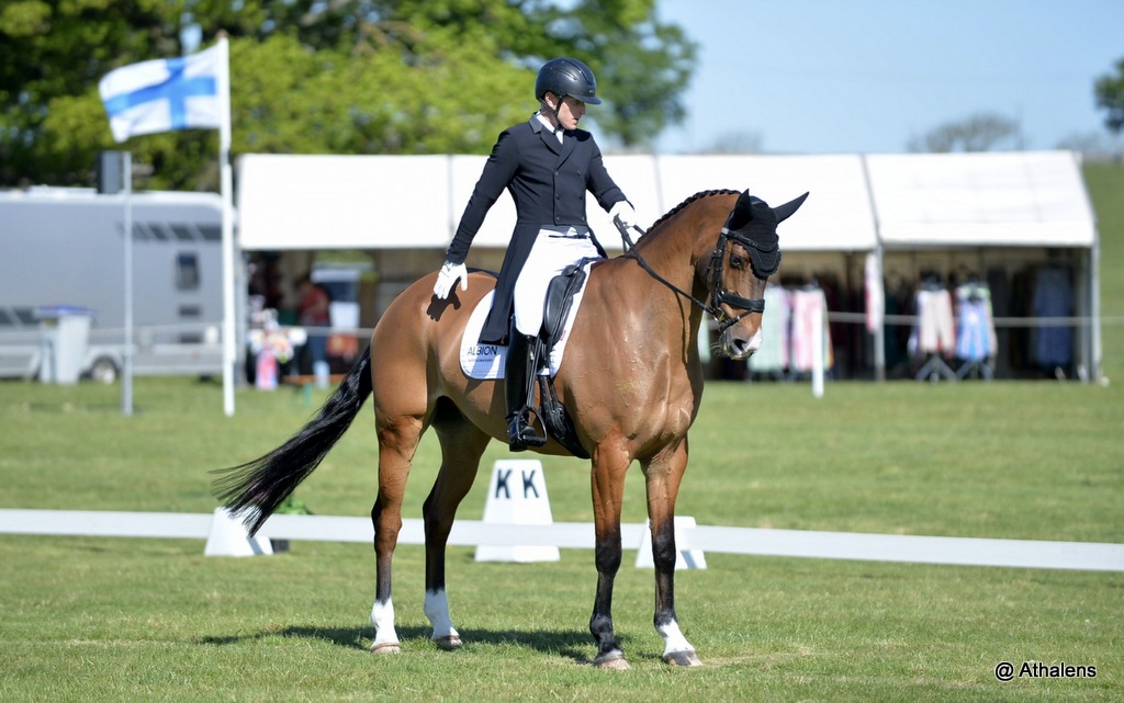 Aaron Millar riding KEC Deakon in the dressage for the CCI4* eventing at Belsay International (1) Horse Trials, May 2025 | An Eventful Life