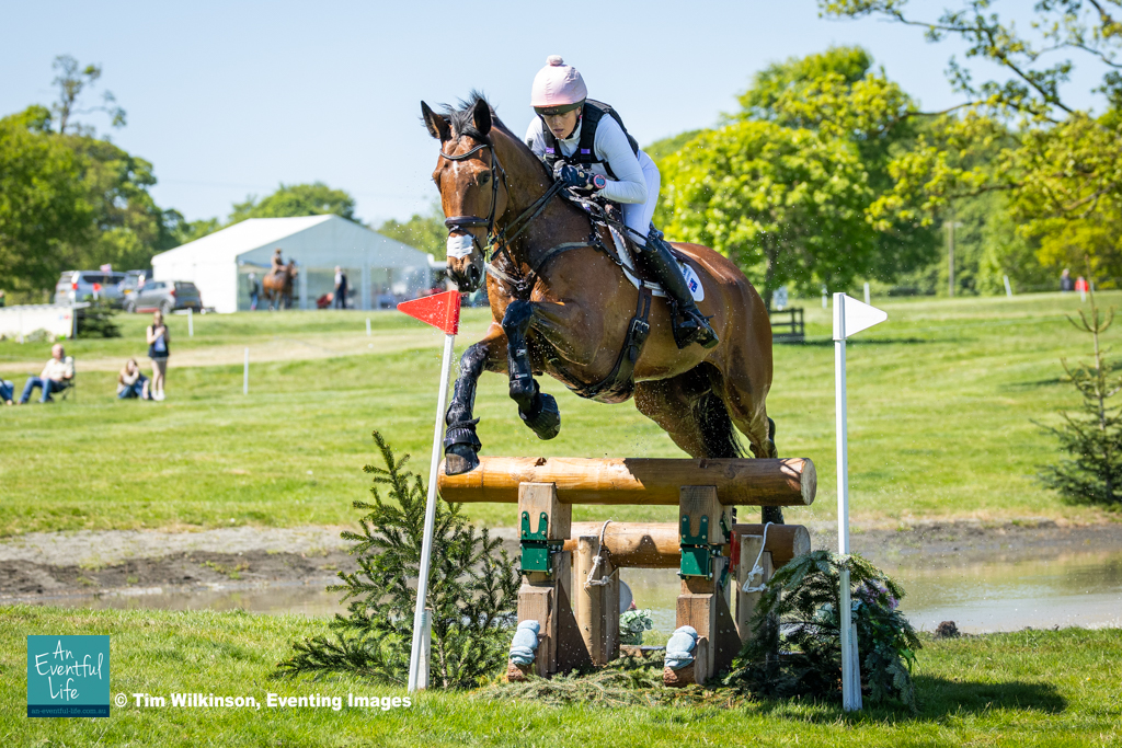 Isabel English rides Cil Dara Dynamic on cross country in the CCI2* eventing at Belsay International (1) Horse Trials, May 2025 | An Eventful Life