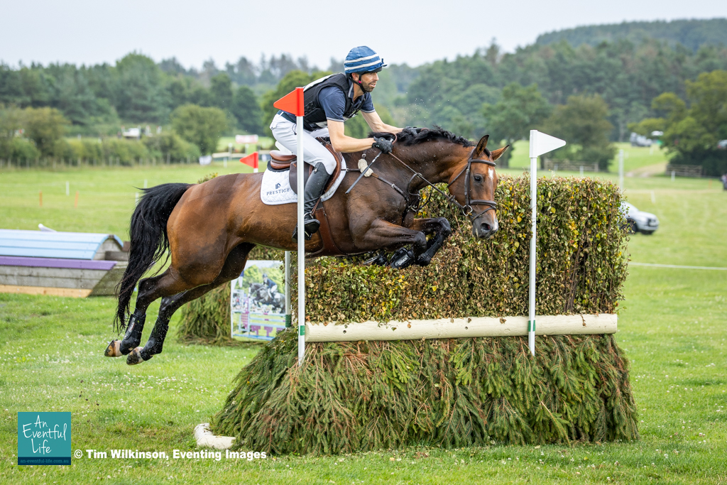 Clarke Johnstone rides Ceralda on cross country in the Intermediate eventing at Burgham International Horse Trials 2025 | An Eventful Life