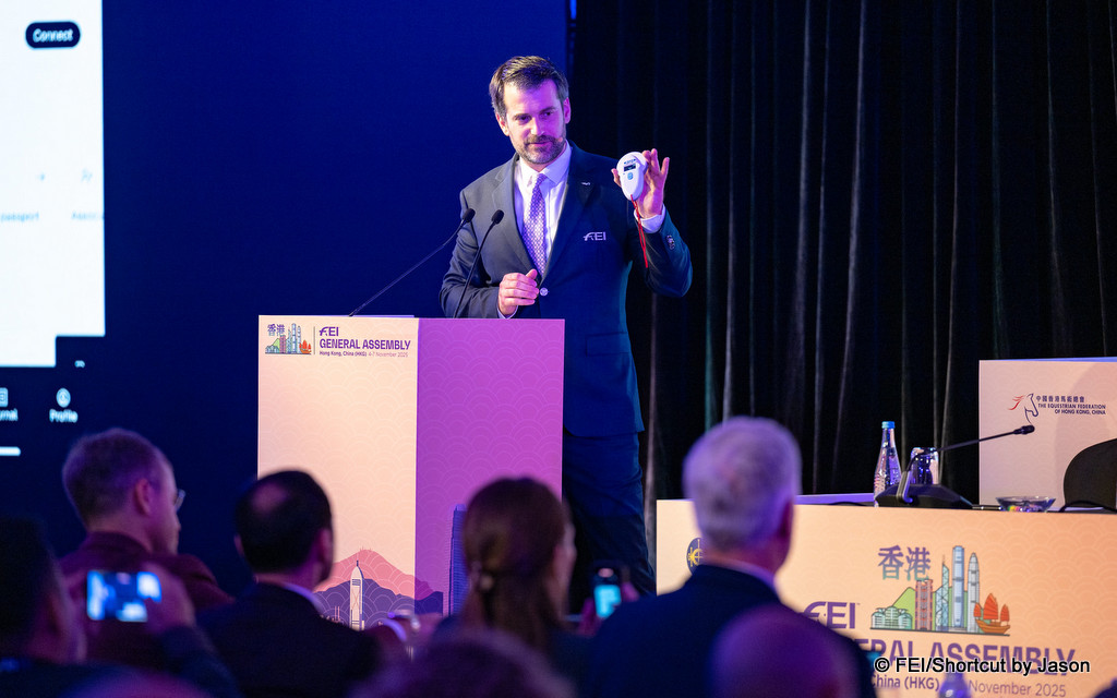 Gaspard Dufour, FEI Director of Technology Operations, during the presentation of Equipass at the FEI General Assembly 2025 in Hong Kong (HKG) | An Eventful Life