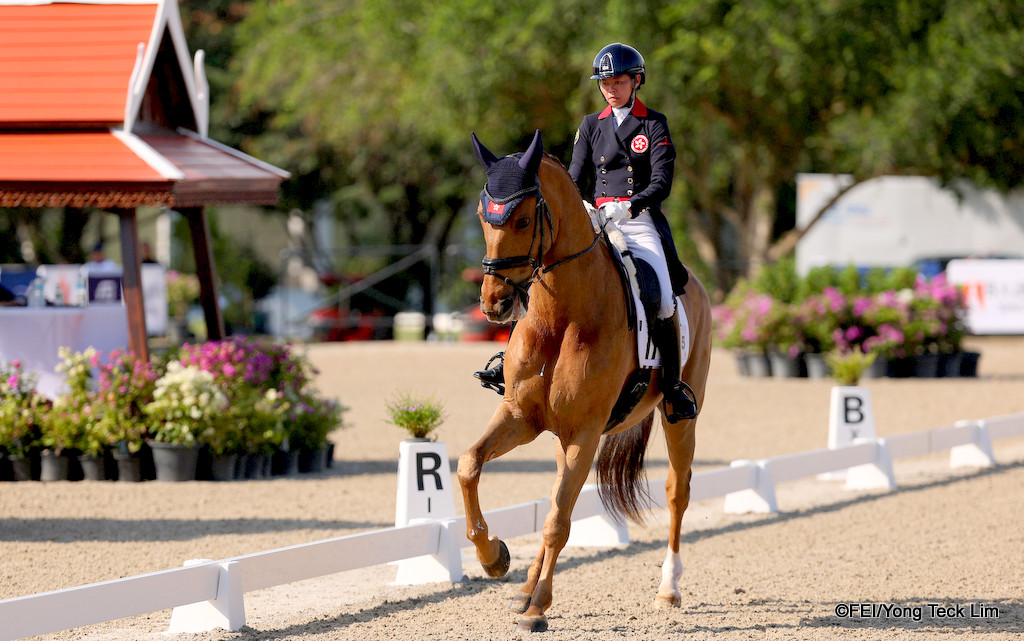Annie Ho rides Southern Cross Braemar in the 2025 FEI Dressage Asian Championship, Thai Polo Club, Pattaya, Thailand | An Eventful Life