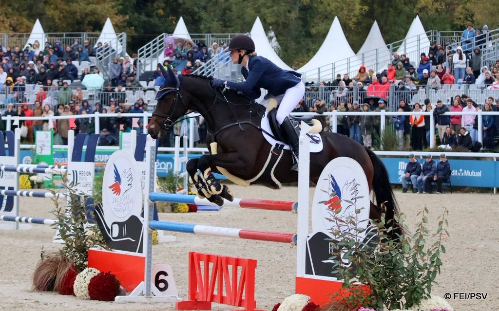 Lara de Liedekerke-Meier riding Helios in the 7-Year-Old class at 2025 FEI WBFSH Eventing World Young Horse Championships at Le Mondial Du Lion | An Eventful Life