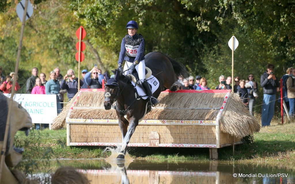 Lara De Liedekerke-Meier riding Helios leads the 7-Year-Old class after cross country at 2025 FEI WBFSH Eventing World Young Horse Championships at Le Mondial Du Lion | An Eventful Life