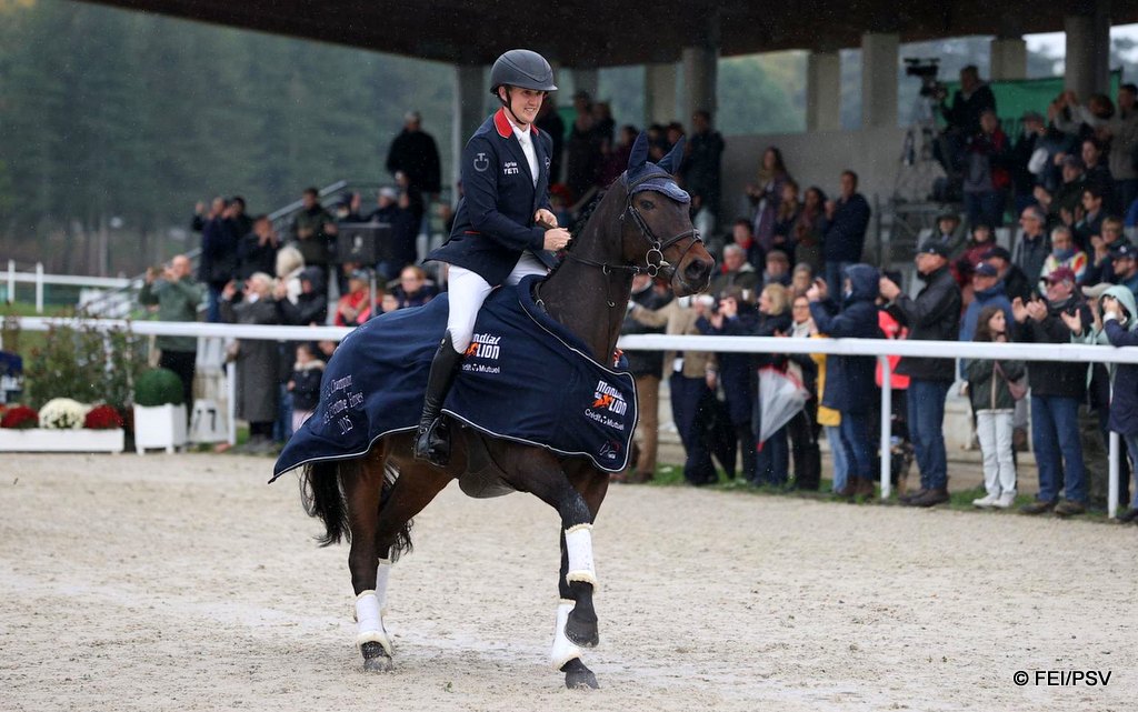 Tom McEwen riding Brookfield Danny De Muze wins the 7-Year-Old class at 2025 FEI WBFSH Eventing World Young Horse Championships at Le Mondial Du Lion | An Eventful Life