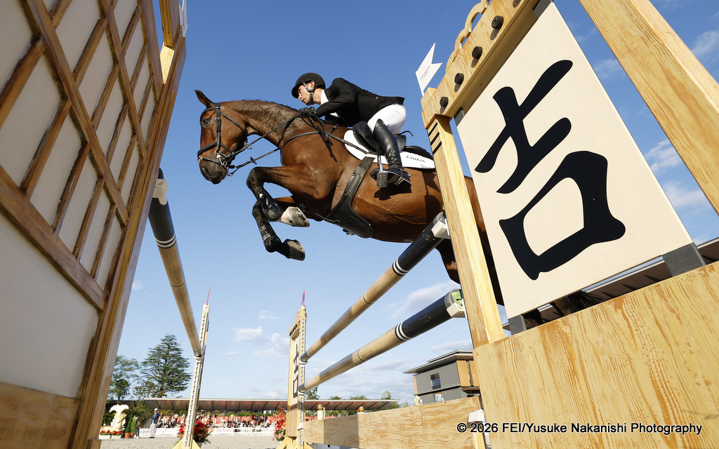 Alex Hua Tian rides Manjushri during showjumping for the Eventing at 20th Asian Games Aichi-Nagoya 2026 (21-23 September) | An Eventful Life