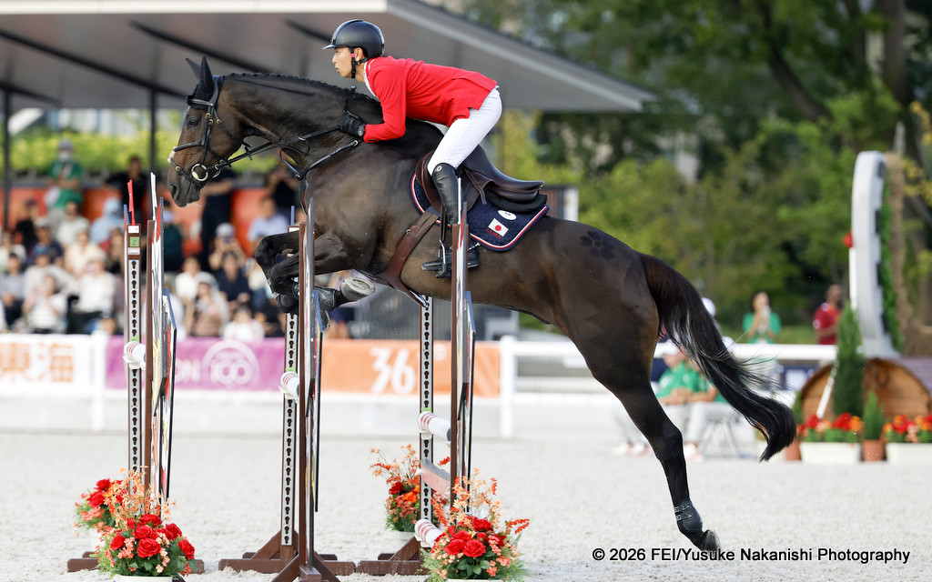Ryo Murata (JPN) and Brookpark Vikenti during showjumping for the Eventing at 20th Asian Games Aichi-Nagoya 2026 (21-23 September) | An Eventful Life