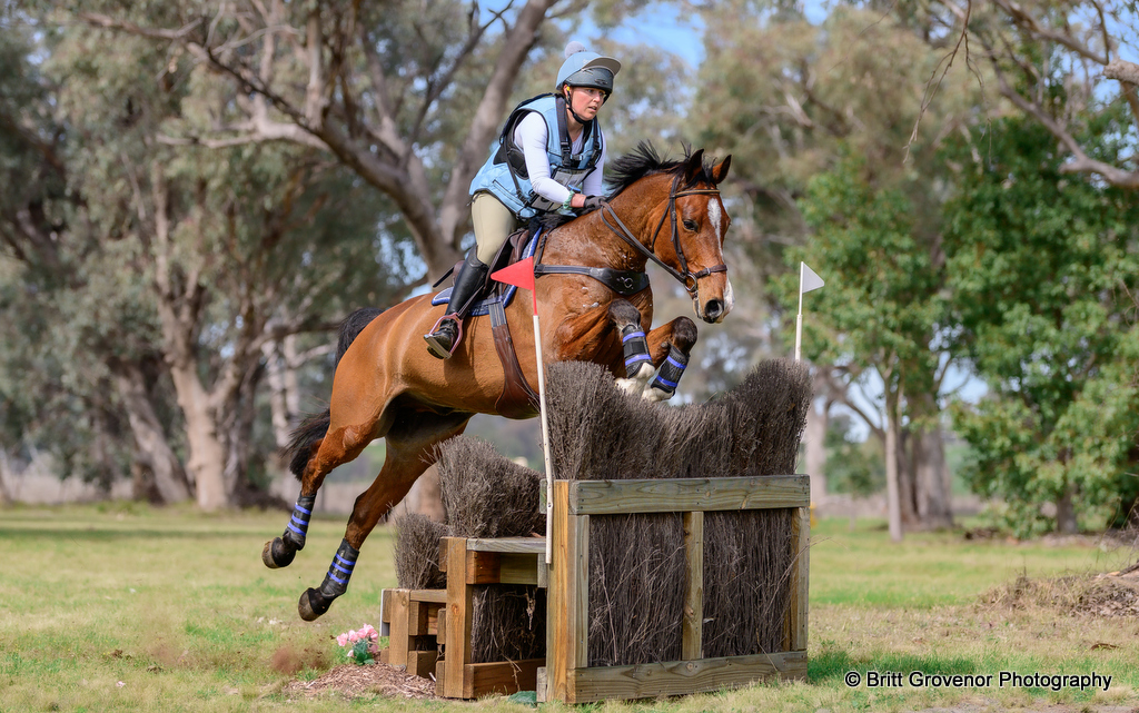 Georgia Barnett rides Geebee Iced Aviation during cross country for the CCN1*-L at Quirindi Eventing CCI-L Horse Trials, August 2025 | An Eventful Life