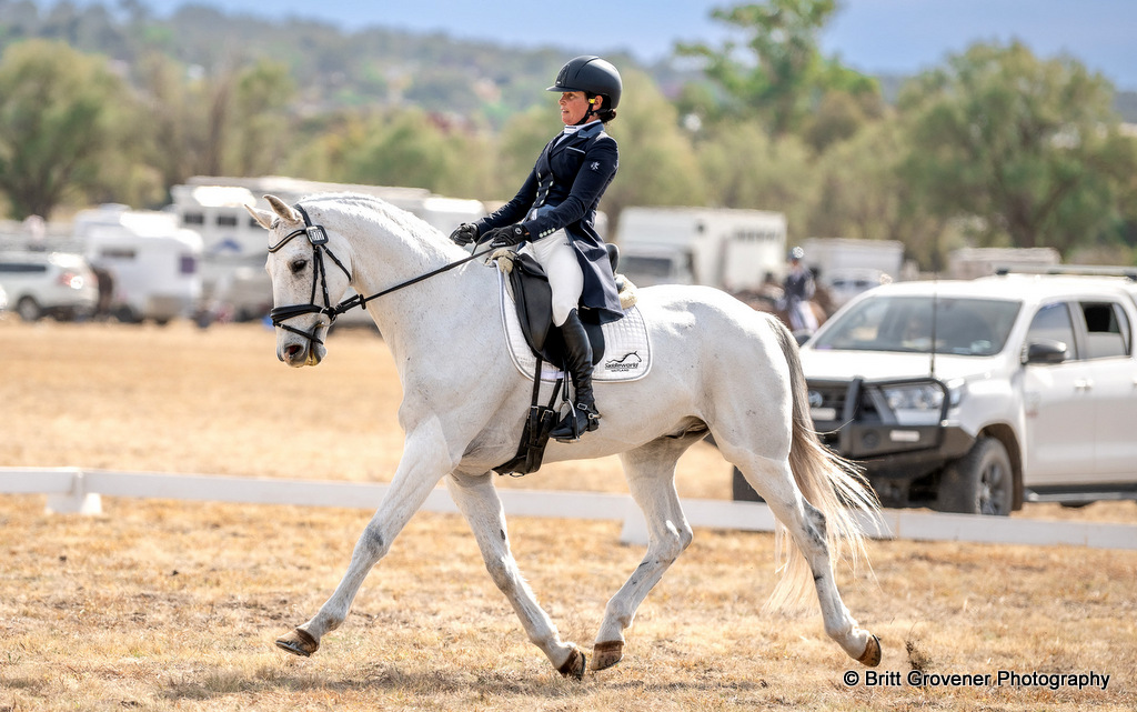 Emma Bishop rides Bobby Dazzler during dressage for the CCI3*-S at Quirindi Eventing CCI Horse Trials 2026 | An Eventful Life