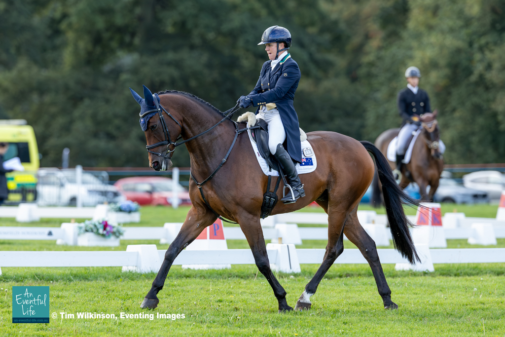 Sammi Birch rides Parkfield Artie Blou during dressage for the CCI3*-L eventing at Osberton (2) International Horse Trials, 1-4 October 2026 | An Eventful Life