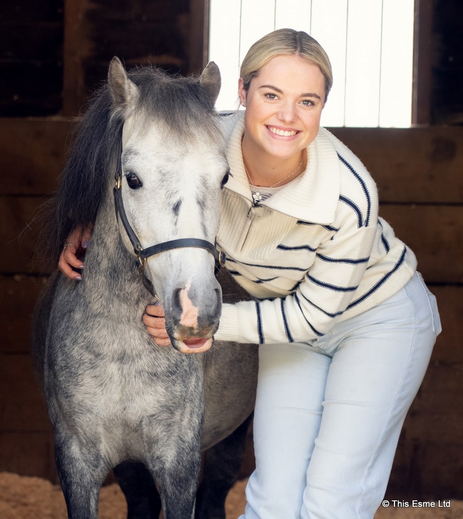 Content creator and World Horse Welfare patron Esme Higgs with her re-homed horse Duke | An Eventful Life 