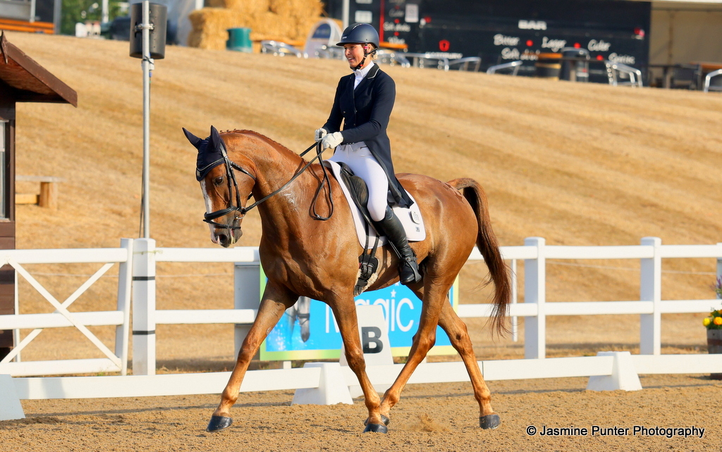 Samantha Brown rides Spirit LSS during dressage for the CCI3*-L eventing at Hartpury International Horse Trials inc. British Eventing Championships (13th – 16th August 2026) | An Eventful Life