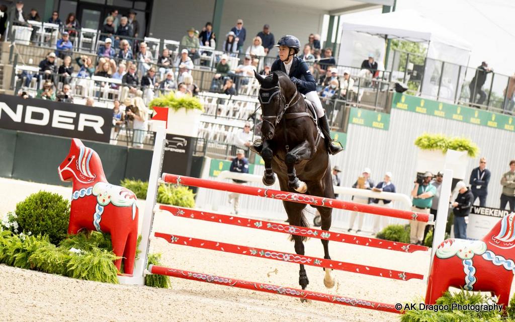 Mia Farley rides Invictus during showjumping for the CCI4*-S eventing at Kentucky Three Day Event 2026 | An Eventful Life
