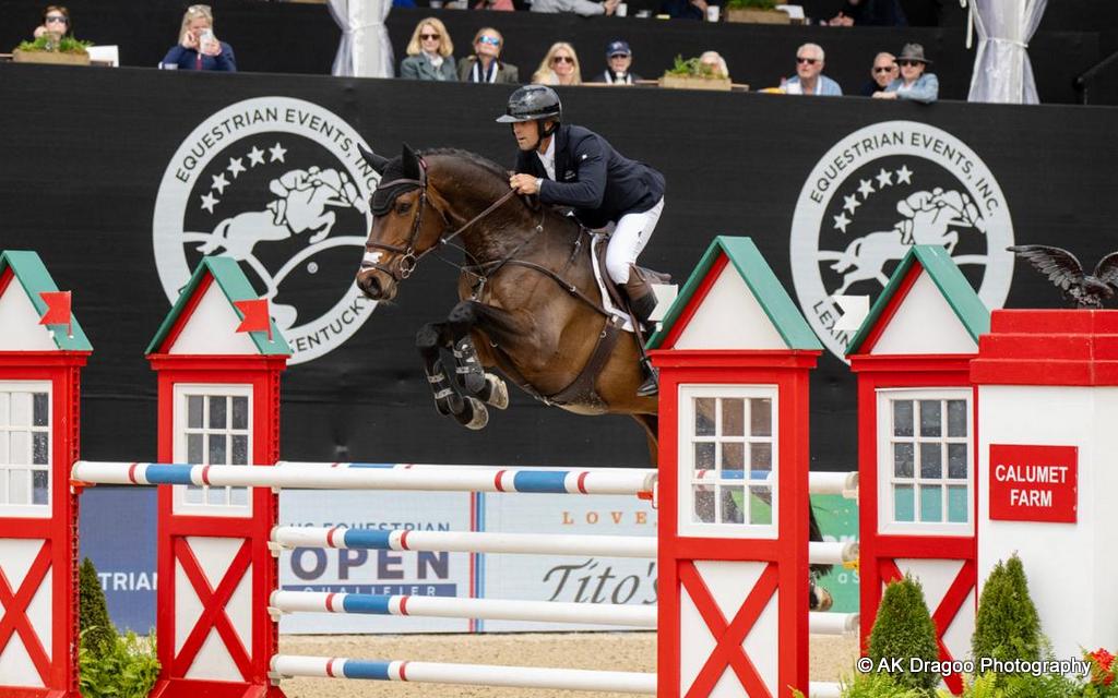 Will Coleman rides Very Dignified during showjumping for the CCI4*-S eventing at Kentucky Three Day Event 2026 | An Eventful Life