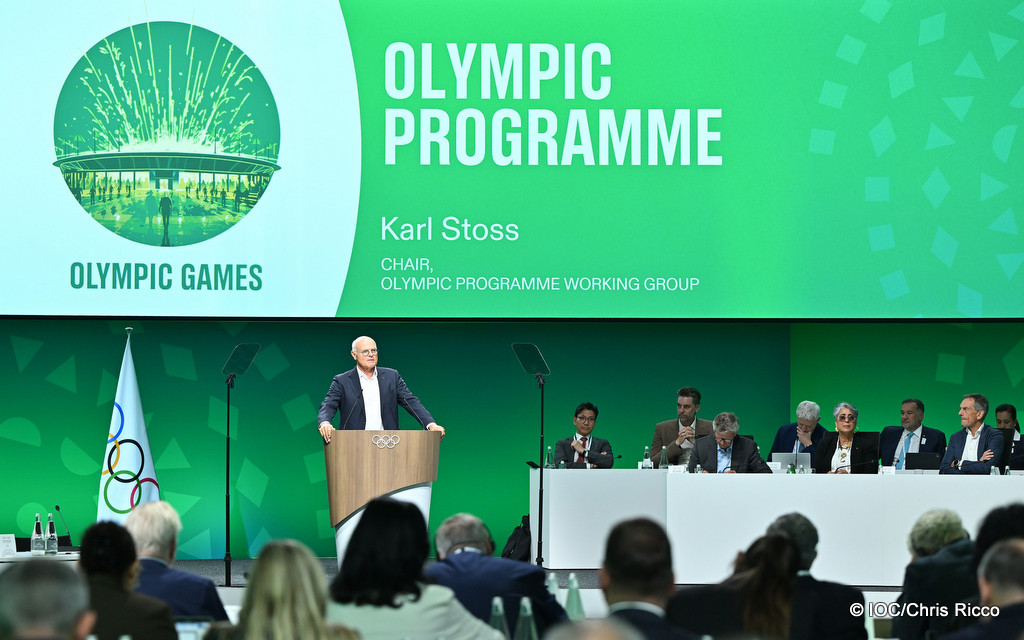 Karl Stoss, Chair IOC OPWC, presents at the 146th Session of the International Olympic Committee, June 24th 2026 | An Eventful Life