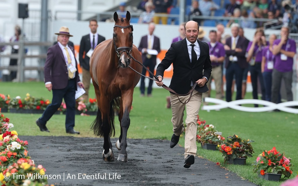 Tim Price (NZL) presents Falco for the 2nd horse ispcetion for the eventing at 2026 FEI World Championships Aachen | An Eventful Life