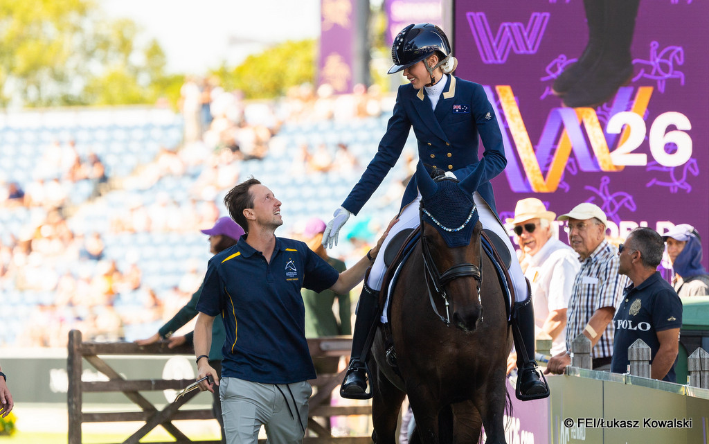 Simone Pearce (AUS) rides Will Marq during the FEI Dressage World Championship Team Final & Individual Qualifier at Aachen (GER) on 11th August 2026 | An Eventful Life