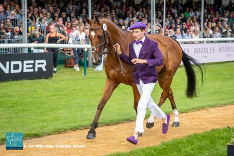 Gaspard Maksud presents Kan Do 2 for the CCI5* eventing first horse inspection at Defender Burghley Horse Trials 2024 | An Eventful Life