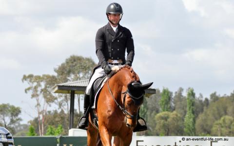 Chris Height rides Rossatin in the CCI4*-S eventing dressage at Equestriad Eventing at Camden, November 2024 | An Eventful Life