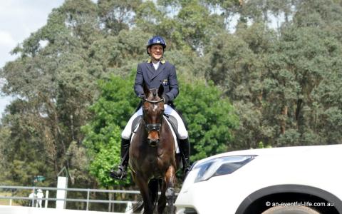 Shane Rose rides The Bandit in the CCI4* CT eventing dressage at Equestriad Eventing at Camden, November 2024 | An Eventful Life