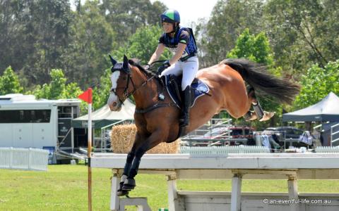 Olivia Shore rides Eliva Castana in the CCI3*-S eventing cross country at Equestriad Eventing at Camden, November 2024 | An Eventful Life