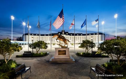 World Equestrian Centre Ocala, FL., USA | Grand Plaza at night | An Eventful Life