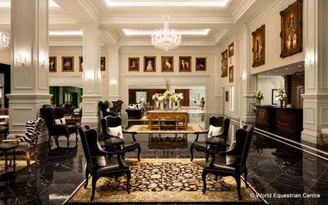 World Equestrian Centre Ocala, FL., USA | The Equestrian Hotel lobby at night | An Eventful Life