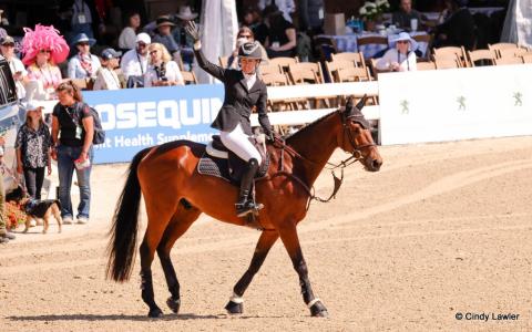 Monica Spencer in the CCI5* eventing showjumping at Defender Kentucky Three Day Event 2025 | An Eventful Life