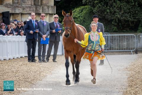 Tayla Mason presents Centennial during the first horse inspection for the CCI5* eventing at MARS Badminton Horse Trials 2025 | An Eventful Life