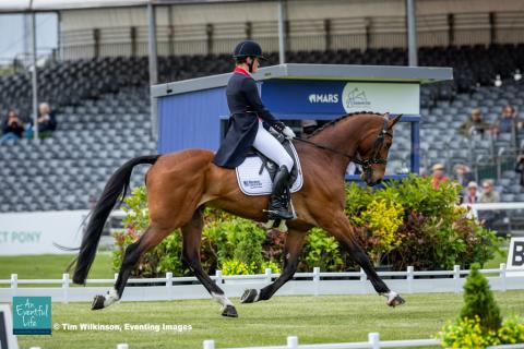 Bubby Upton rides Cola during the dressage for the CCI5* eventing at MARS Badminton Horse Trials 2025 | An Eventful Life