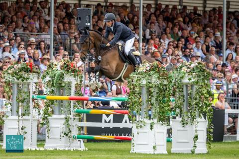 Christoph Wahler rides Daccord FRH during the showjumping for the CCI5* eventing at MARS Badminton Horse Trials 2025 | An Eventful Life
