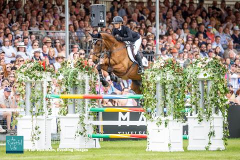 Emily King rides Valmy Biats during the showjumping for the CCI5* eventing at MARS Badminton Horse Trials 2025 | An Eventful Life