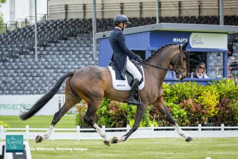 Gaspard Maksud rides Zaragoza during the dressage for the CCI5* eventing at MARS Badminton Horse Trials 2025 | An Eventful Life