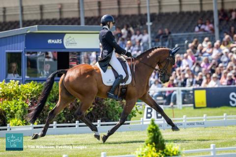 Lauren Innes rides Global Fision M during the dressage for the CCI5* eventing at MARS Badminton Horse Trials 2025 | An Eventful Life