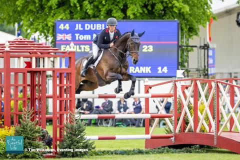 Tom McEwen rides JL Dublin during the showjumping for the CCI5* eventing at MARS Badminton Horse Trials 2025 | An Eventful Life