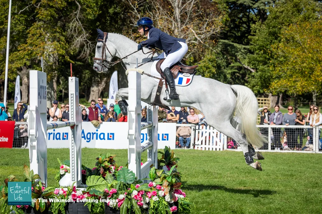 Alexis Goury (FRA) rides Je'Vall during showjumping at the 2025 FEI Eventing European Championship at Blenheim Palace | An Eventful Life