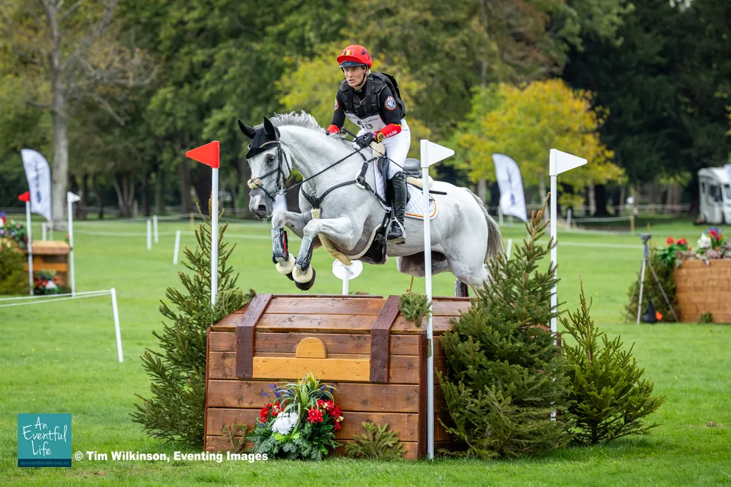 Lara de Liedekerke-Meier (BEL) rides Hooney d'Arville during cross country at the 2025 FEI Eventing European Championship at Blenheim Palace | An Eventful Life