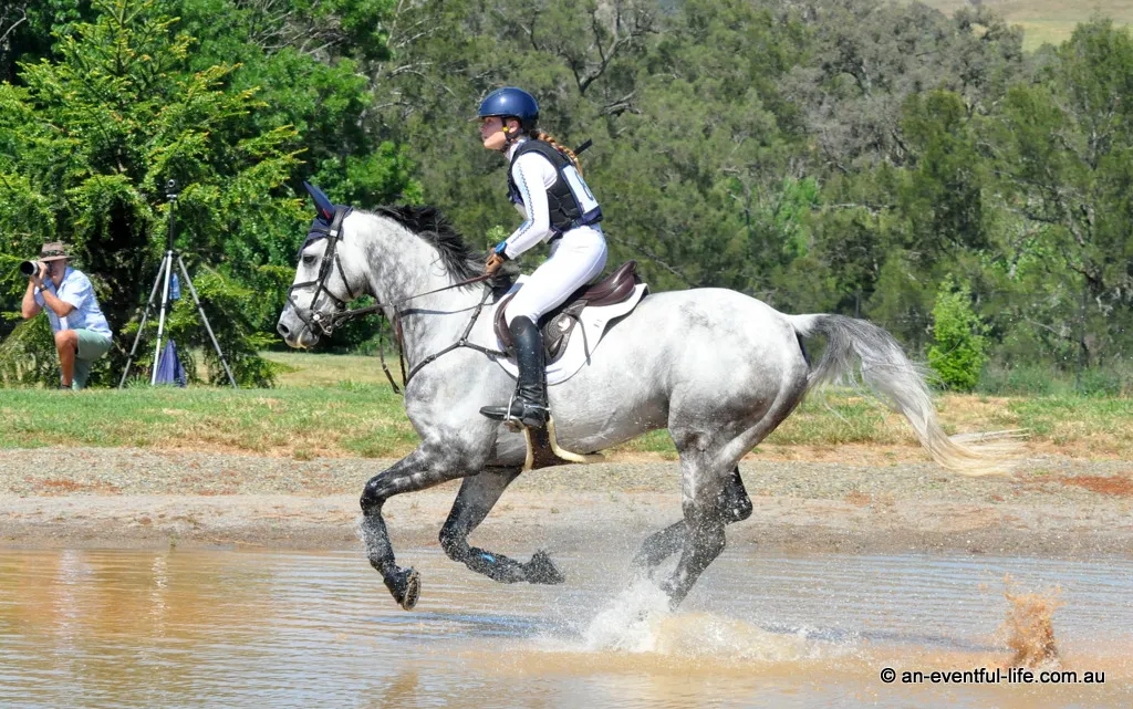 Hannah Rockwell rides Hermes Des Brandieres on CCI2* eventing cross country at Scone Horse Trials at Ellerston 2025 | An Eventful Life