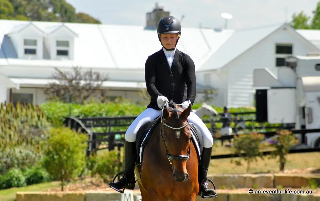 Skye McCoullough rides Frosted Dash in the 5/6YO CCN1* eventing class at the Young Horse Festival and CCN One Day Event at Wallaby Hill, December 2025 | An Eventful Life
