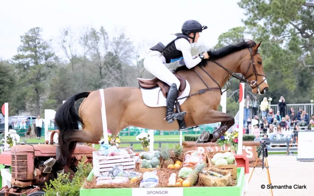 Elisa Wallace rides Lissavorra Quality during cross country at 2026 Grand-Prix Eventing Showcase, Bruce’s Field, Aiken, USA | An Eventful Life