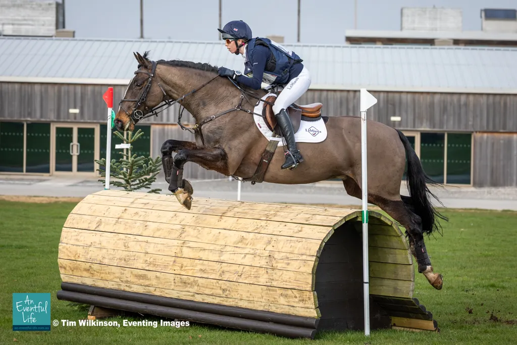 Alice Casburn rides Topspin on cross country in the Open Intermediate eventing at Lincolnshire Horse Trials, 20-22 March 2026 | An Eventful Life