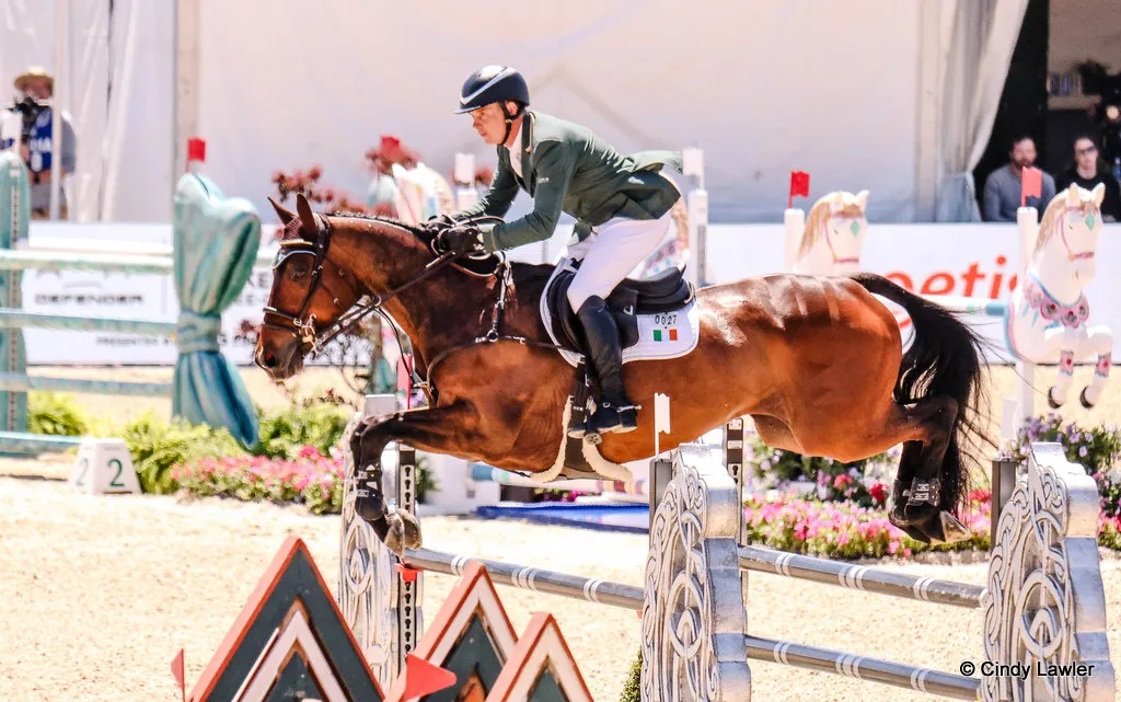 Padraig McCarthy rides Pomp N Circumstance during the showjumping for the CCI5* eventing at Kentucky Three Day Event 2026 | An Eventful Life