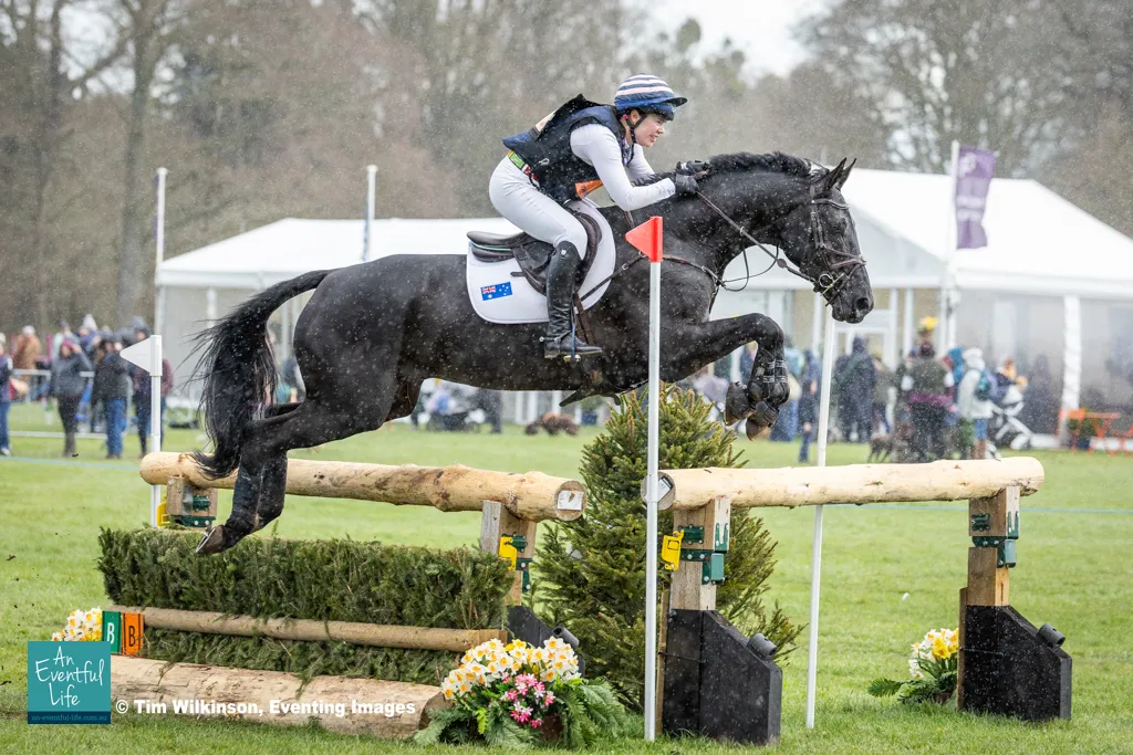 Pru Dawes rides Coolnorran Cooley on cross country for the CCI3* eventing at the Eventing Spring Carnival at Thoresby Park, April 2026 | An Eventful Life