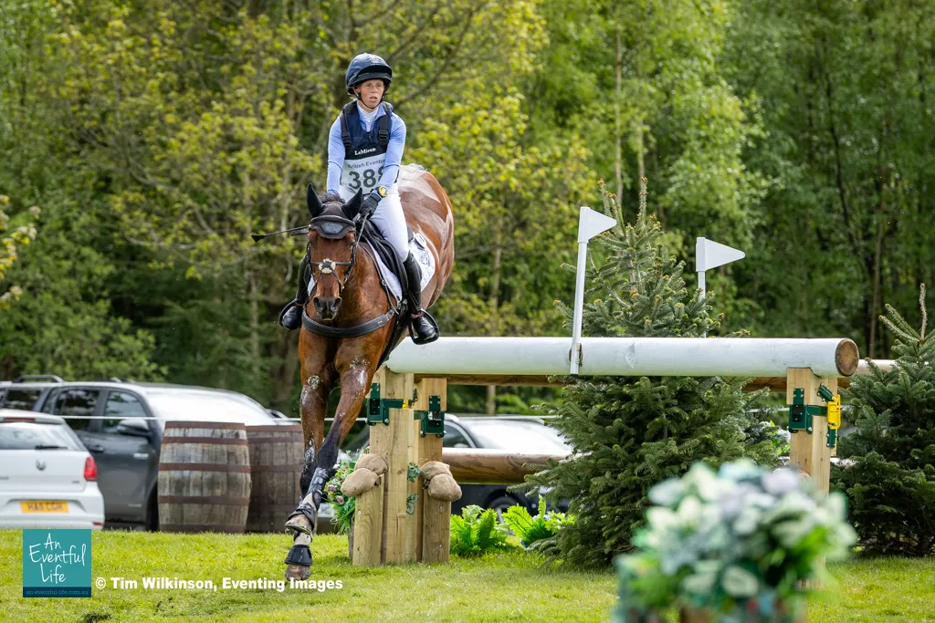 Ros Canter rides Izilot DHI during cross country for the CCI4*-S eventing at 2026 Belsay International Horse Trials | An Eventful Life